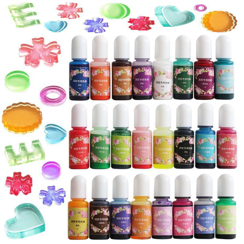 Epoxy Uv Resin Kit - 26 Colors 10ml Epoxy Resin Pigment