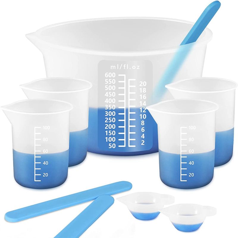 Mixing Cup Silicone - AA94-Silicone Cups Resin Supplies With 600&100Ml