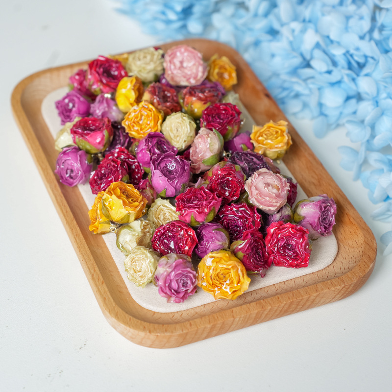 Dried Flower Bulk - 5pcs Drip Glue Roses Dried Flower