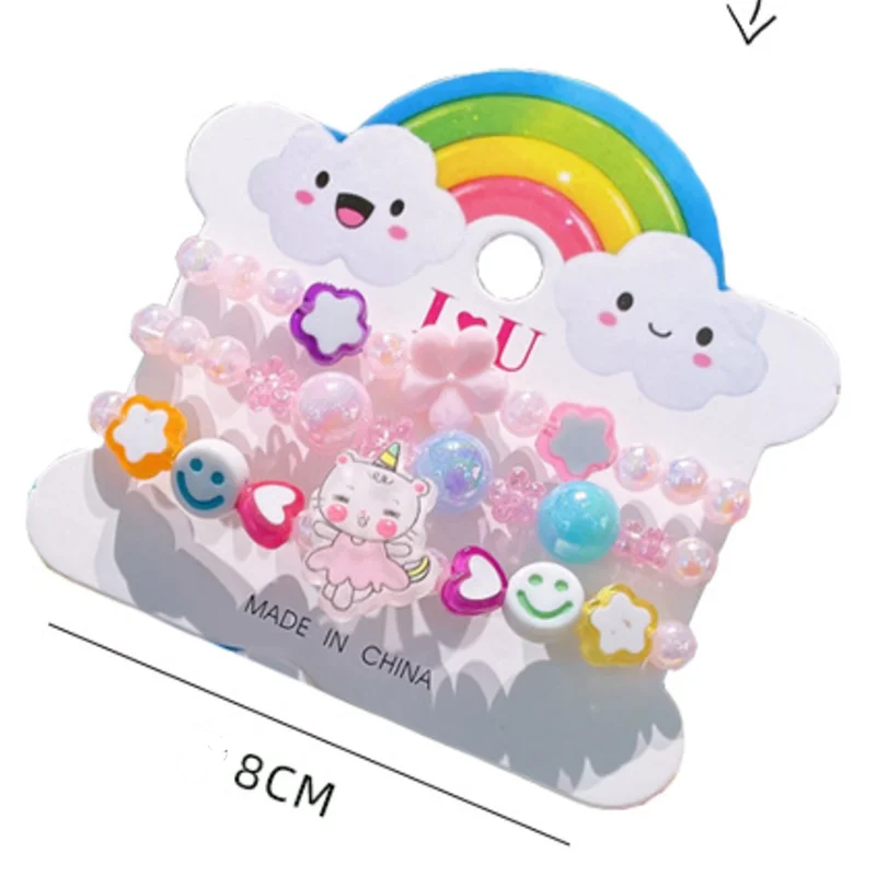 Resin Jewelry Kit - 3Pcs Qute Colourful resin Bracelets Little