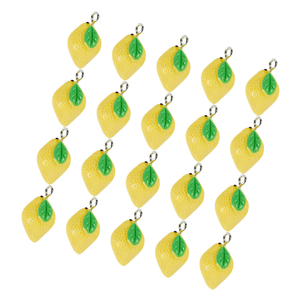 Crafting Resin - 20Pcs Resin Lemon Charms Fruit Charms