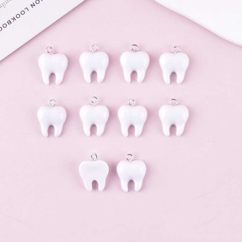 10pcs Cute White Teeth Resin P - Resin Craft Projects incelemesi ve fiyatı