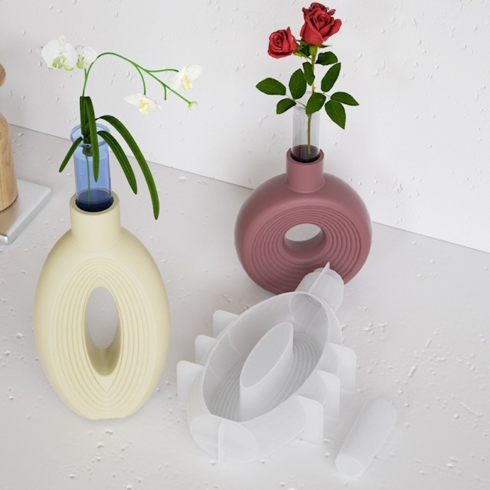 Oval Stripe Silicone Vase Mold - Resin Craft Workshop incelemesi ve fiyatı