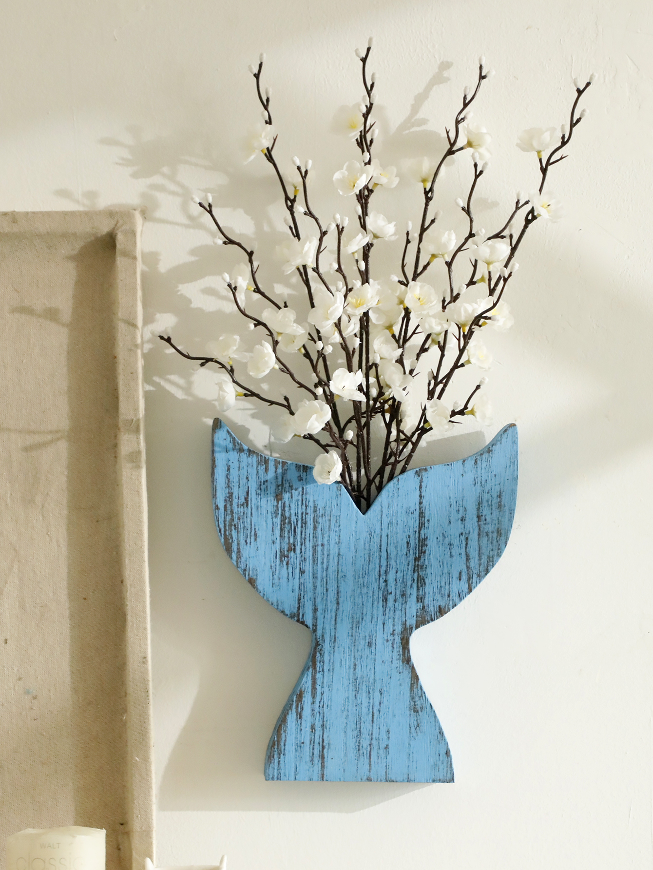 Nautical Wooden Vase Whale Tai - Dried Flower Bulk incelemesi ve fiyatı