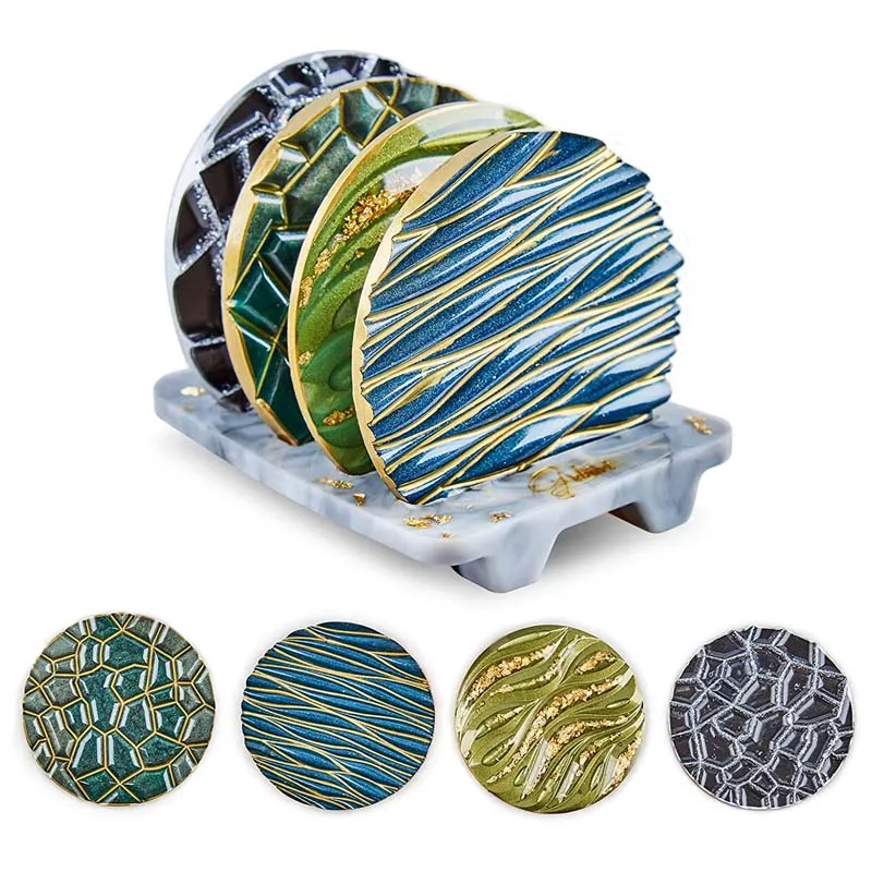 DIY Crystal Epoxy Mold Wave Di - Coaster Mold Round incelemesi ve fiyatı