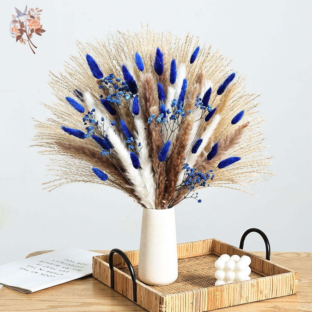 70 Stem Blue Fluffly Rabbit Ta - Dried Flower Bulk incelemesi ve fiyatı