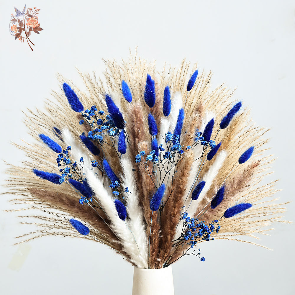 70 Stem Blue Fluffly Rabbit Ta - Dried Flower Bulk incelemesi ve fiyatı