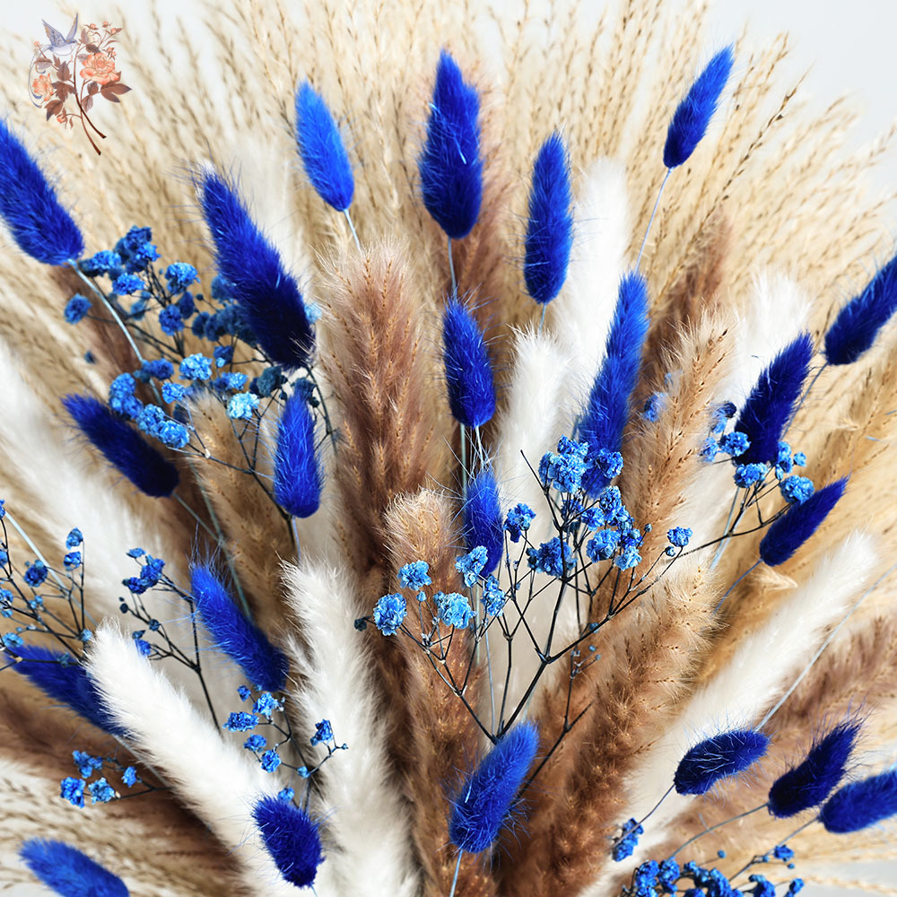 70 Stem Blue Fluffly Rabbit Ta - Dried Flower Bulk incelemesi ve fiyatı