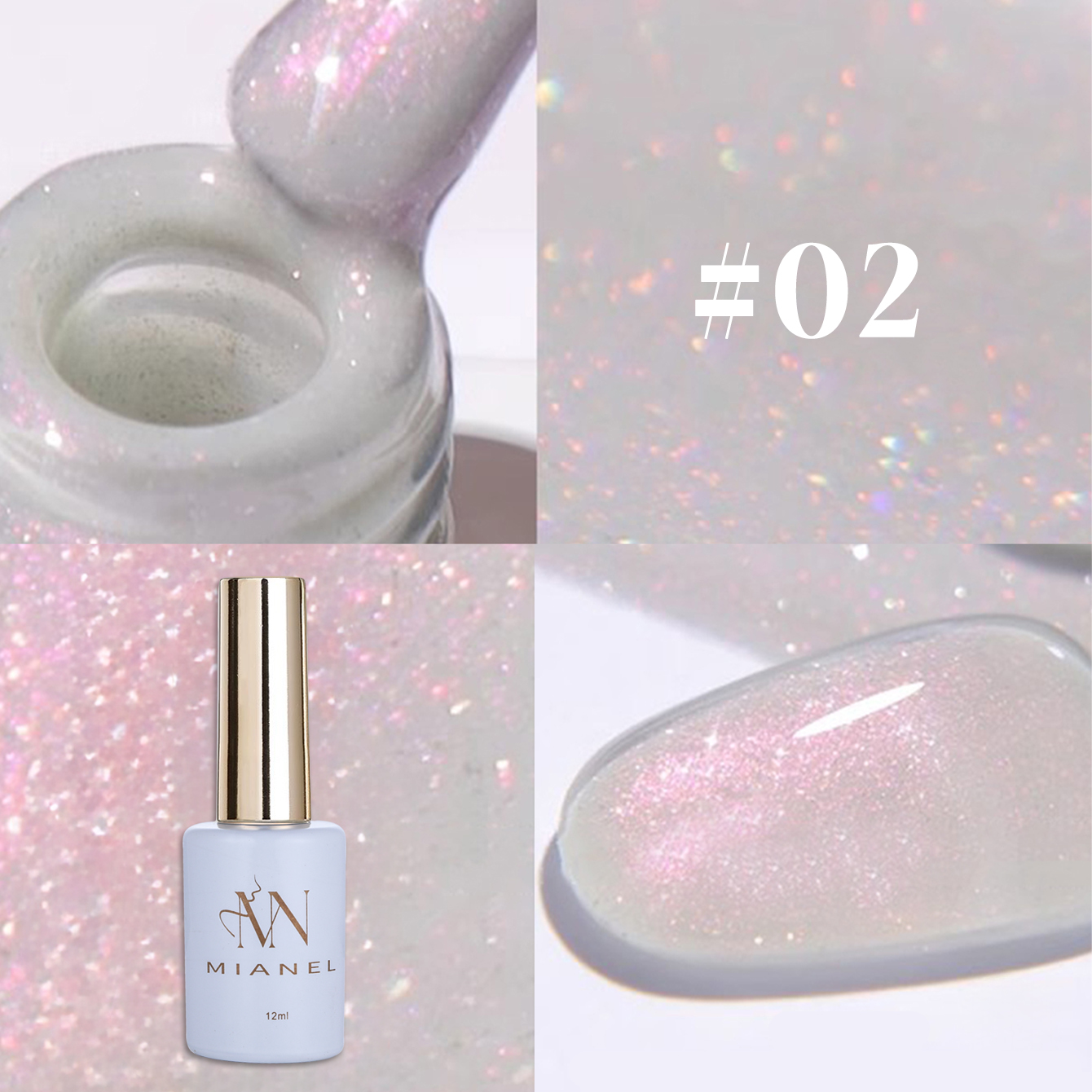 MIANEL 12ML 1PCS Fugitive Whit - Resin Glitter Pack incelemesi ve fiyatı