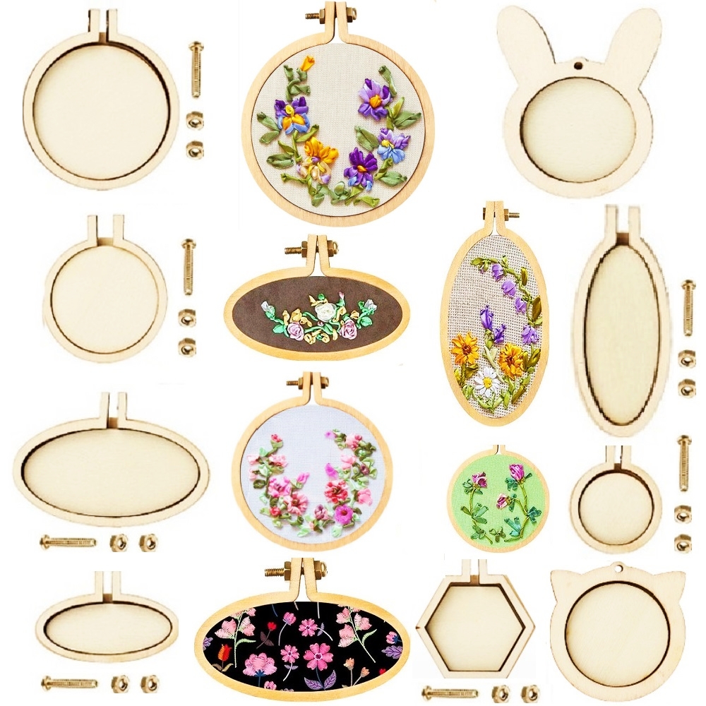 10PCS Mini Embroidery Hoop Woo - Wood Ring Blank incelemesi ve fiyatı