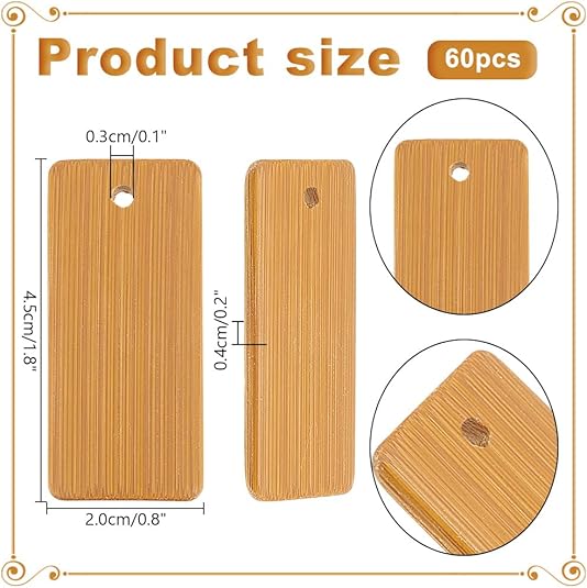 50pcs Wooden Tags Key Ring Bla - Wood Ring Blank incelemesi ve fiyatı