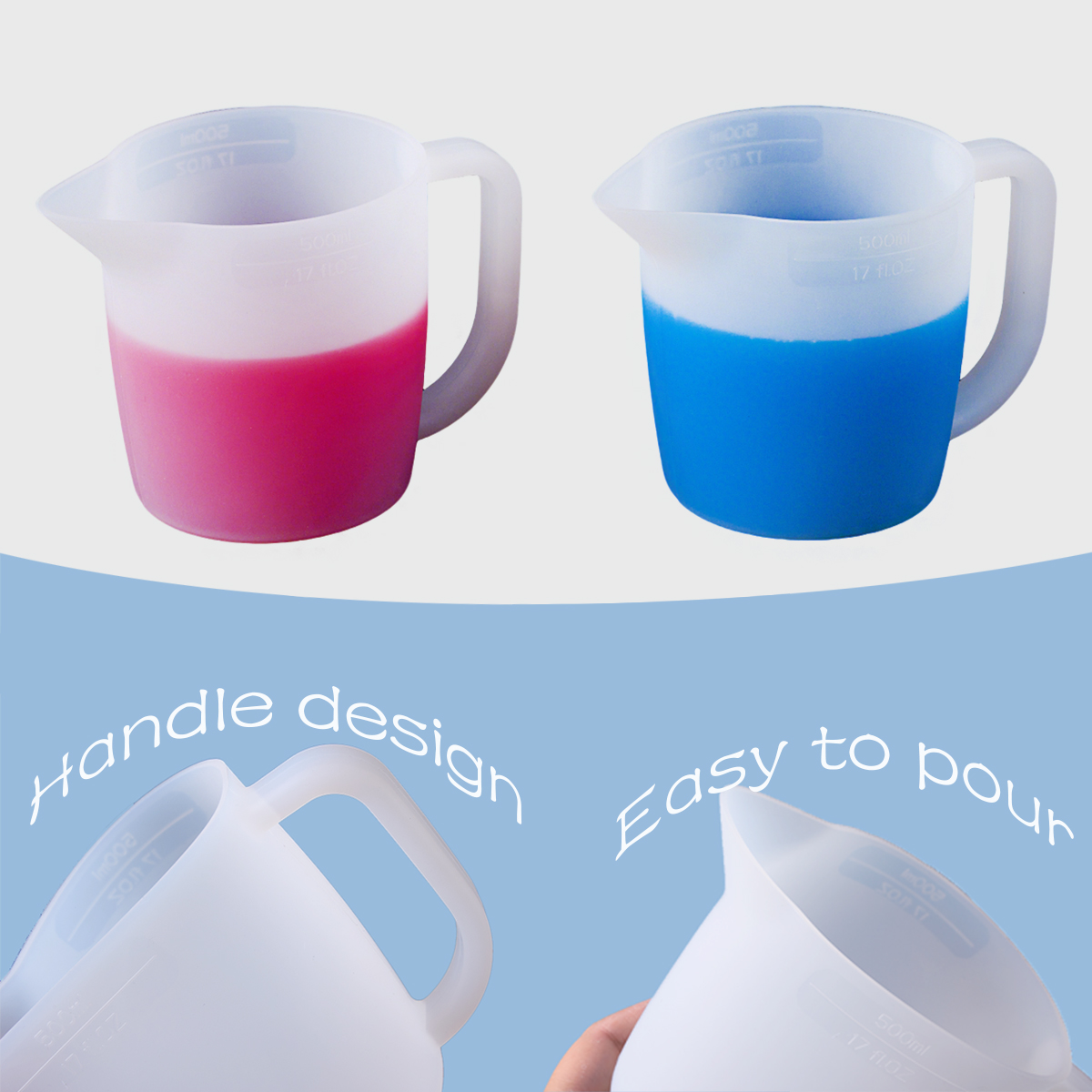 500ML Silicone Measuring Cup w - Mixing Cup Silicone incelemesi ve fiyatı