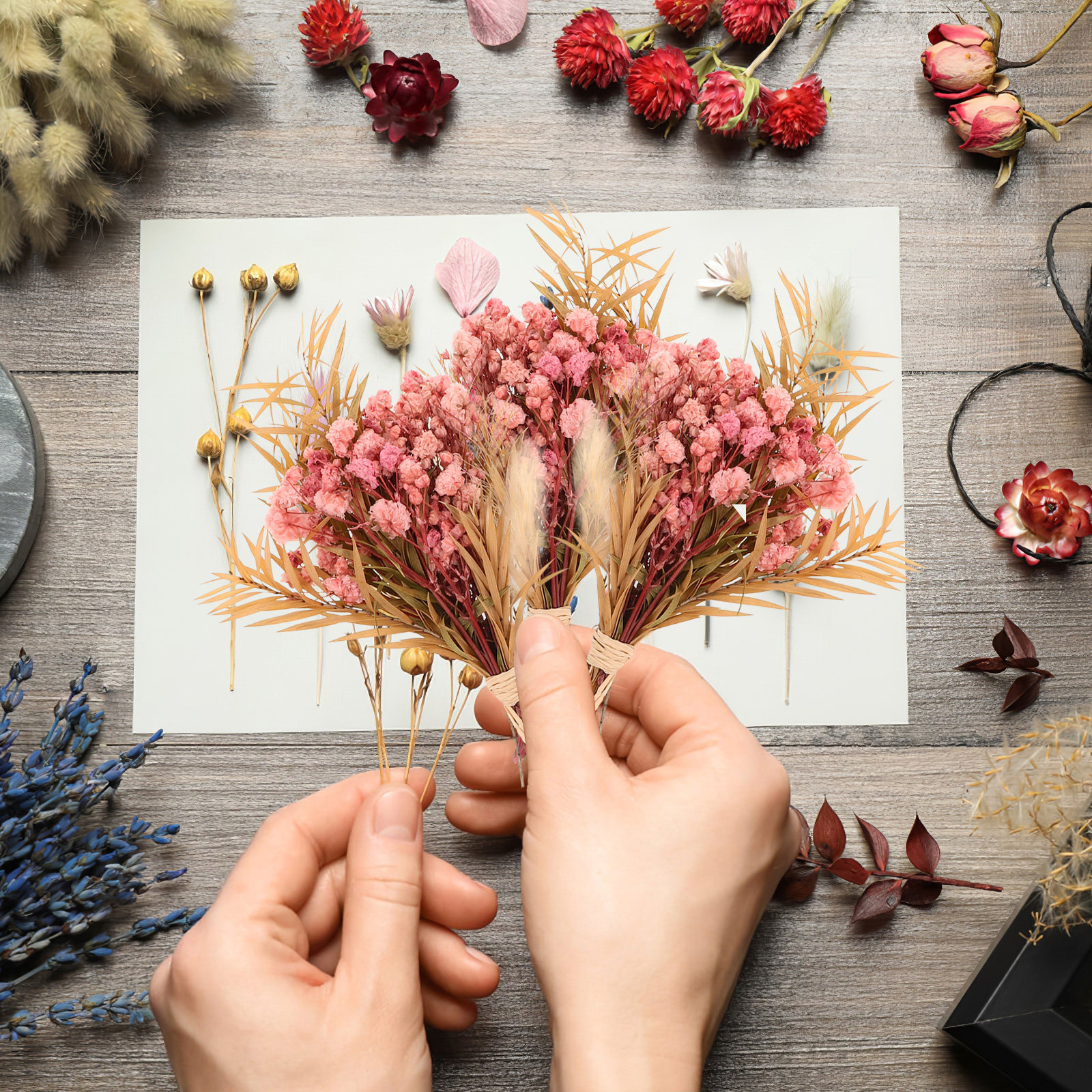 3Pcs Mini Dried Floral Bouquet - Dried Flower Bulk incelemesi ve fiyatı