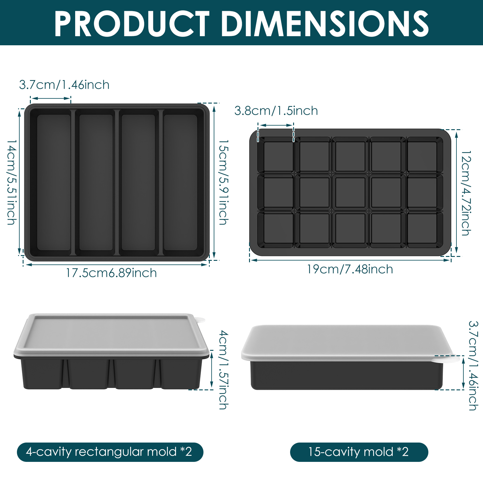 4 Pack Silicone Freezer Tray w - Serving Tray Mold incelemesi ve fiyatı