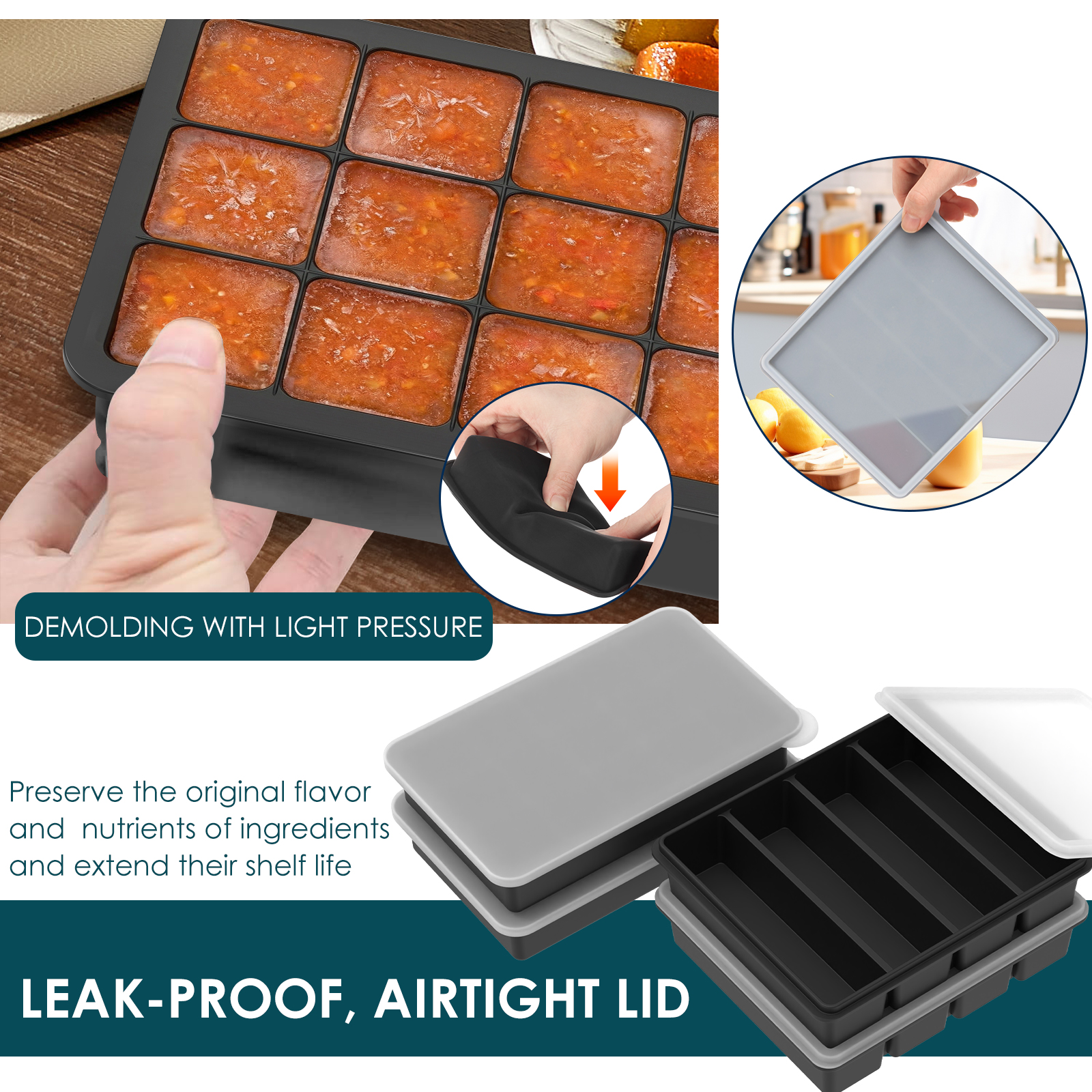 4 Pack Silicone Freezer Tray w - Serving Tray Mold incelemesi ve fiyatı