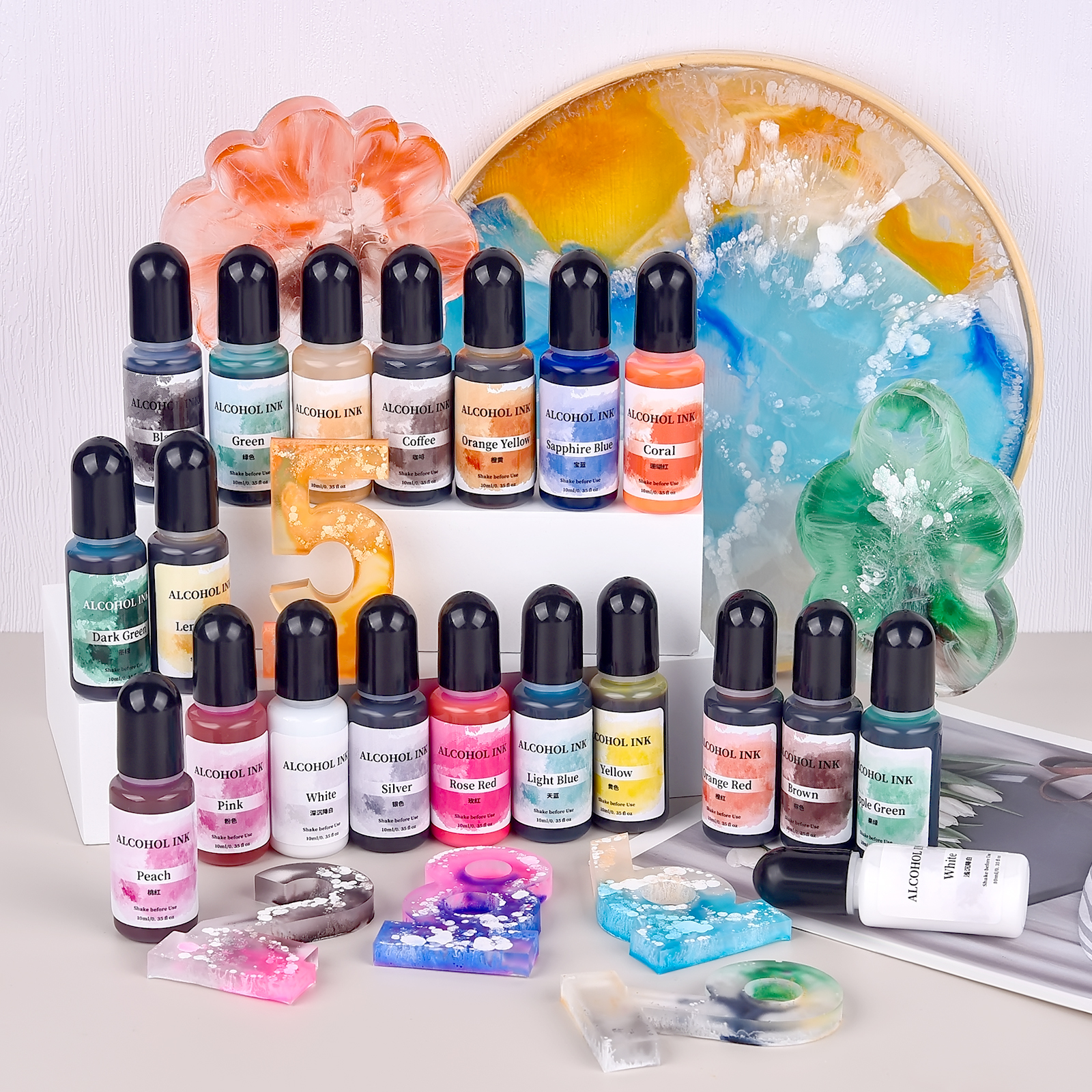 1set Art Ink Alcohol Epoxy Res - Resin Dye Alcohol incelemesi ve fiyatı