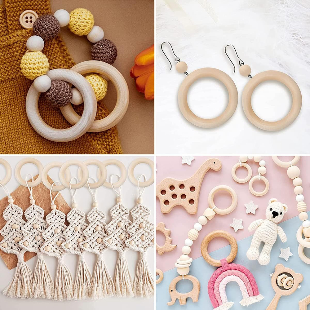 20PCS Wooden Rings for Craft 5 - Wood Ring Blank incelemesi ve fiyatı