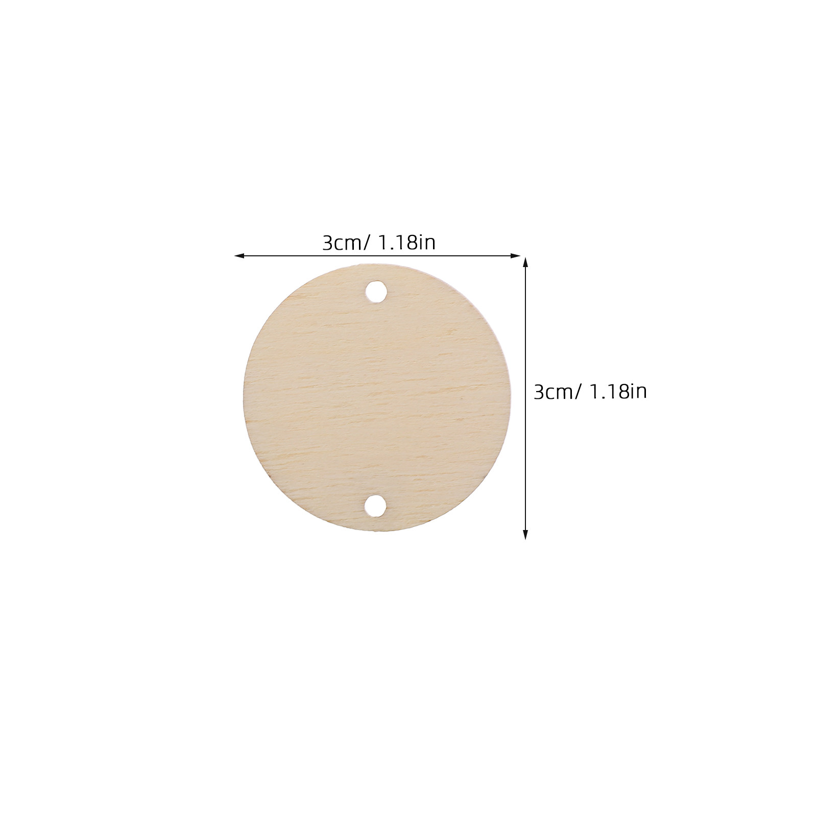 100Pcs Round Wood Chips Calend - Wood Ring Blank incelemesi ve fiyatı
