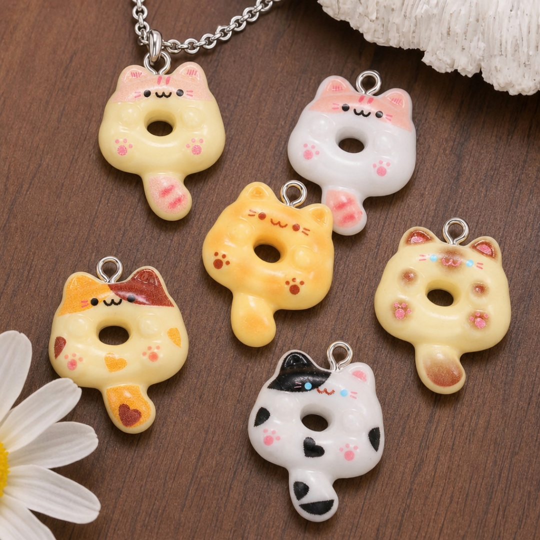 10Pcs Kawaii Cartoon Cat Resin - Resin Craft Projects incelemesi ve fiyatı