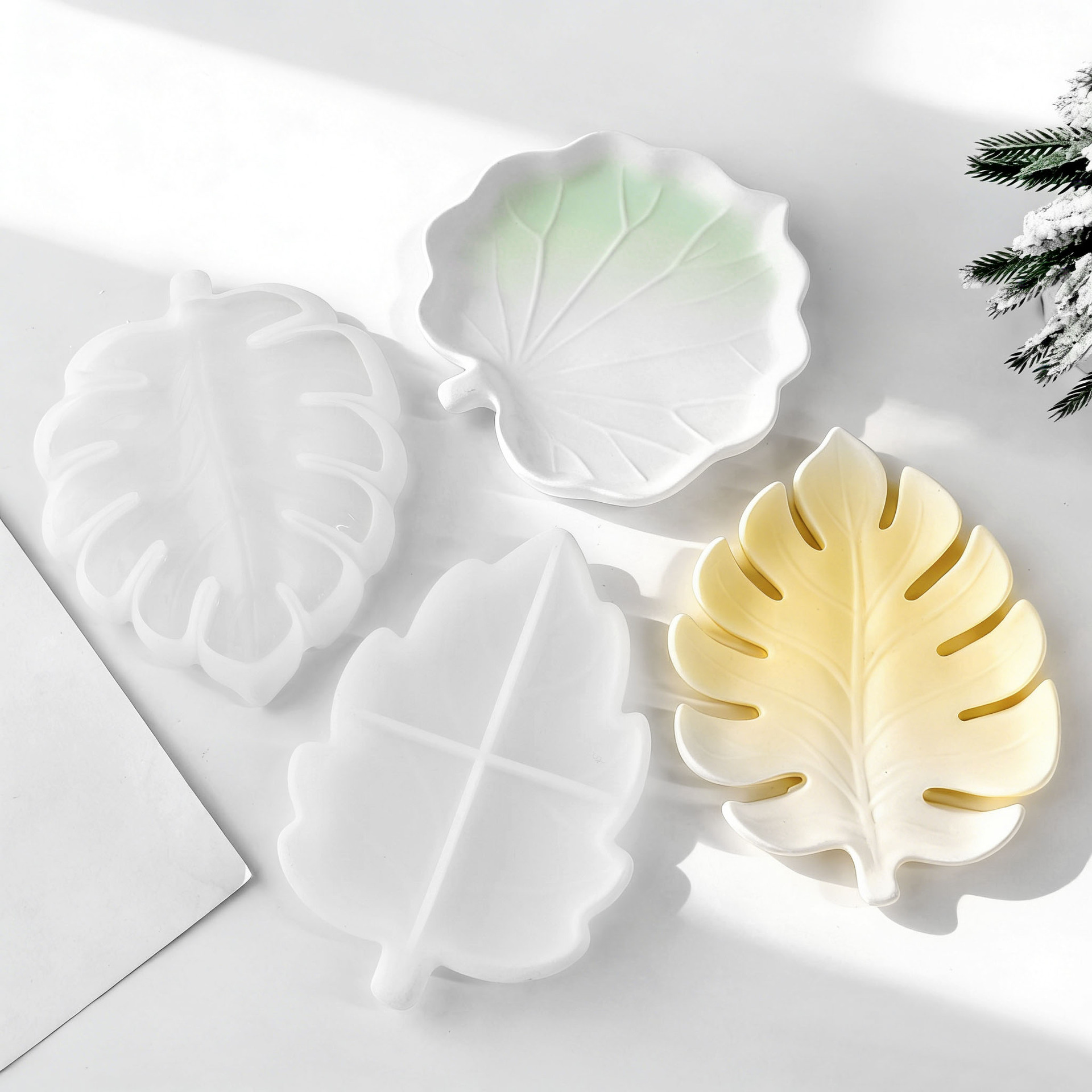 DIY Gypsum Form Leaf Coaster S - Serving Tray Mold incelemesi ve fiyatı