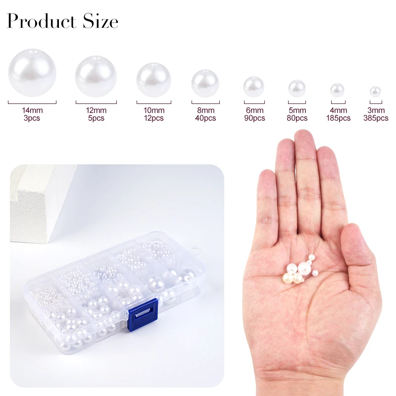 800pcs Artificial Faux Pearl R - Resin Jewelry Kit incelemesi ve fiyatı