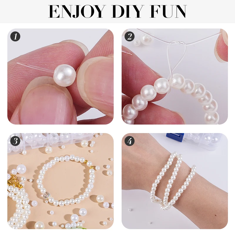 800pcs Artificial Faux Pearl R - Resin Jewelry Kit incelemesi ve fiyatı
