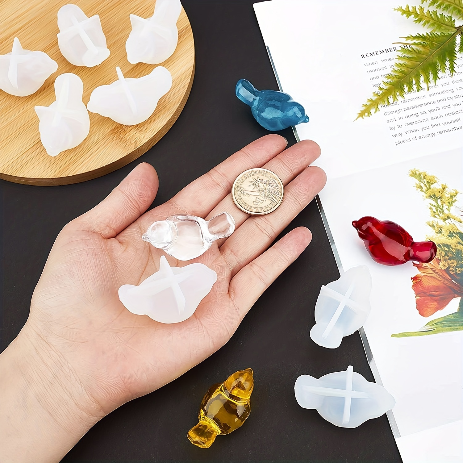 2-piece set of 3D bird silicon - Resin Craft Ideas incelemesi ve fiyatı