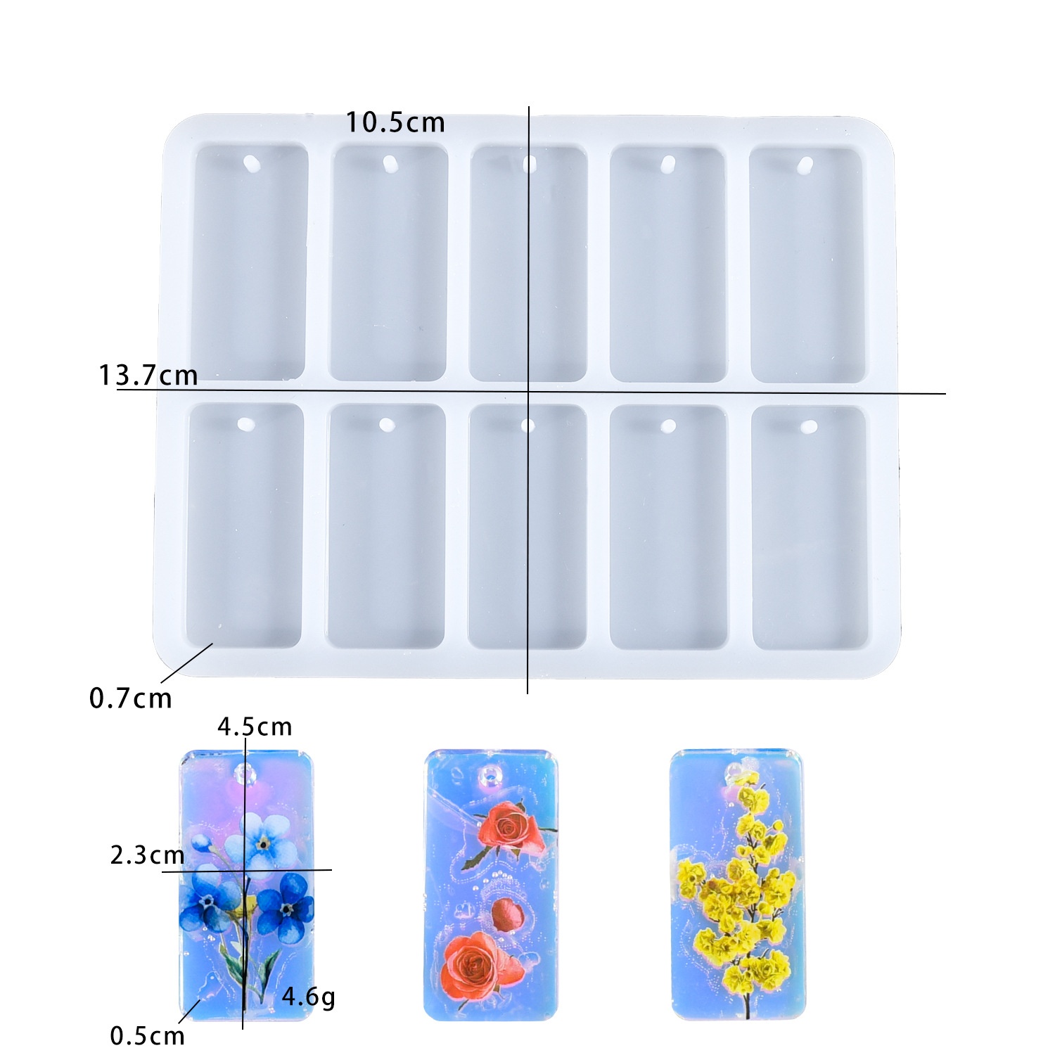 DIY epoxy resin mold 10-connec - Silicone Mold Tray incelemesi ve fiyatı