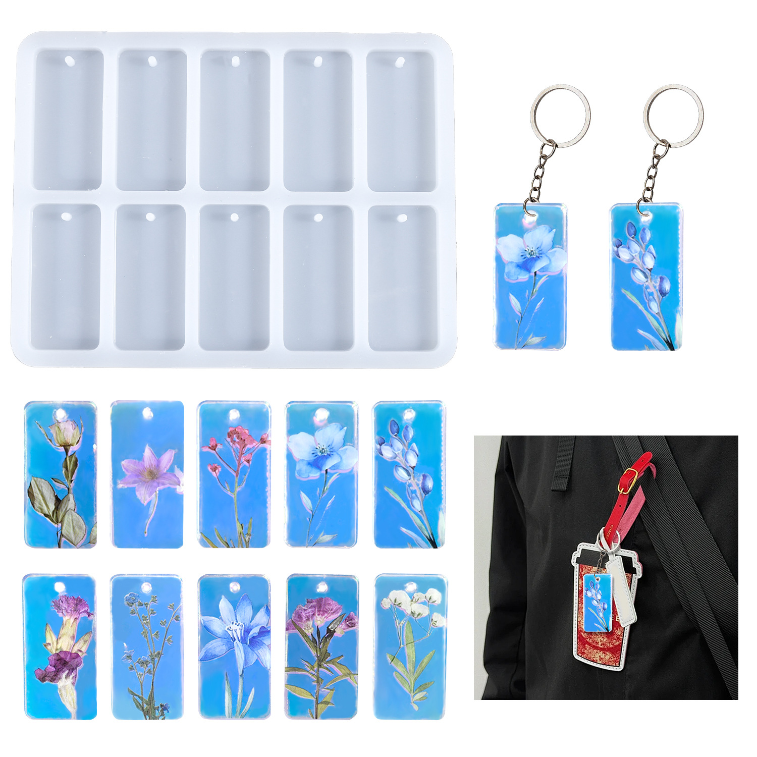 DIY epoxy resin mold 10-connec - Silicone Mold Tray incelemesi ve fiyatı