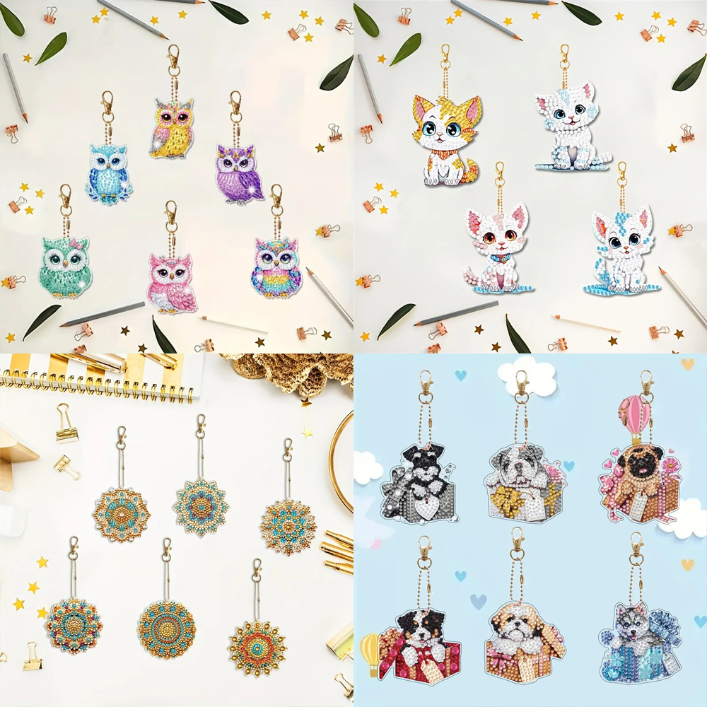 6-piece/set DIY Diamond Keycha - Resin Craft Ideas incelemesi ve fiyatı