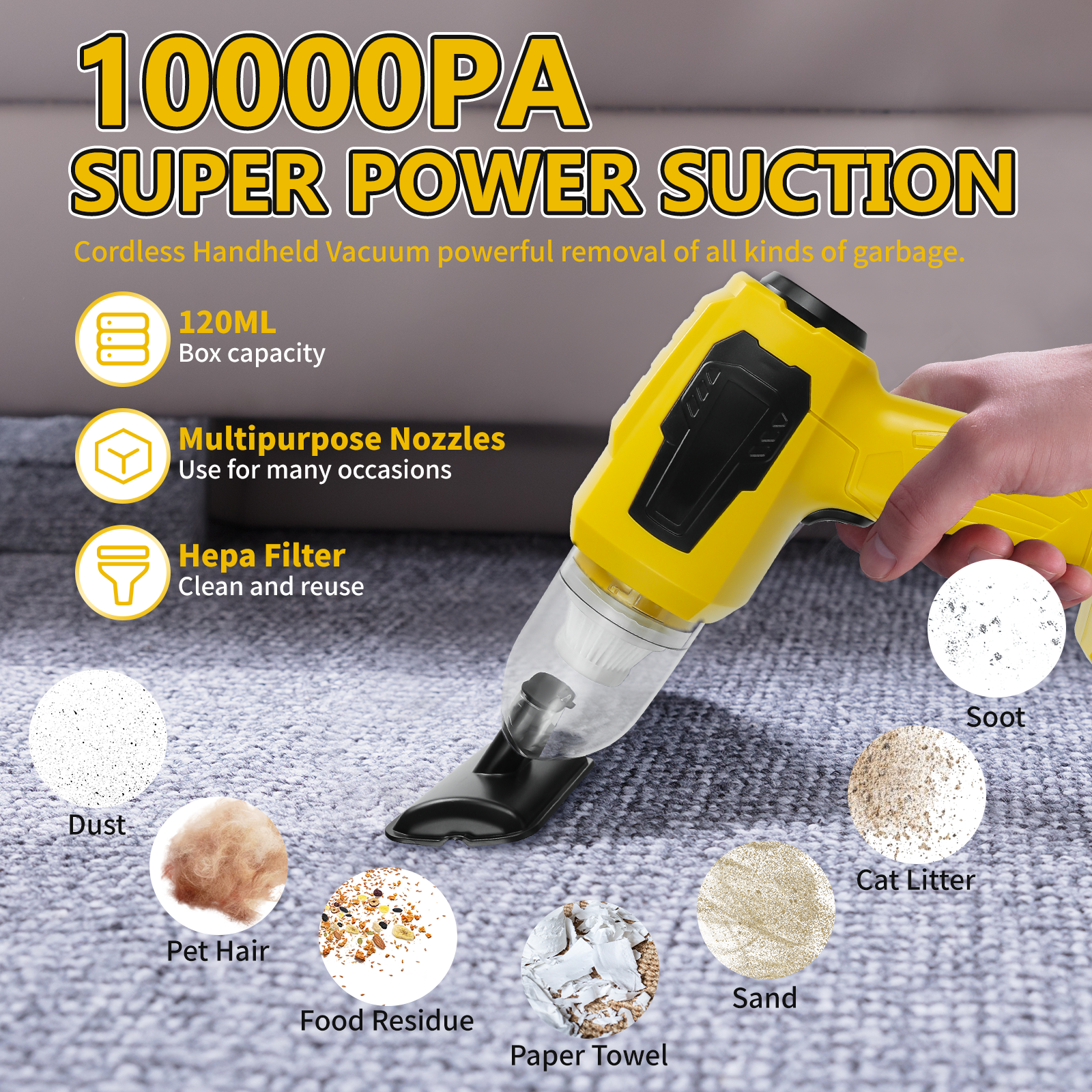 Handheld Car Vacuum Cleaner 2- - Vacuum Chamber Small incelemesi ve fiyatı