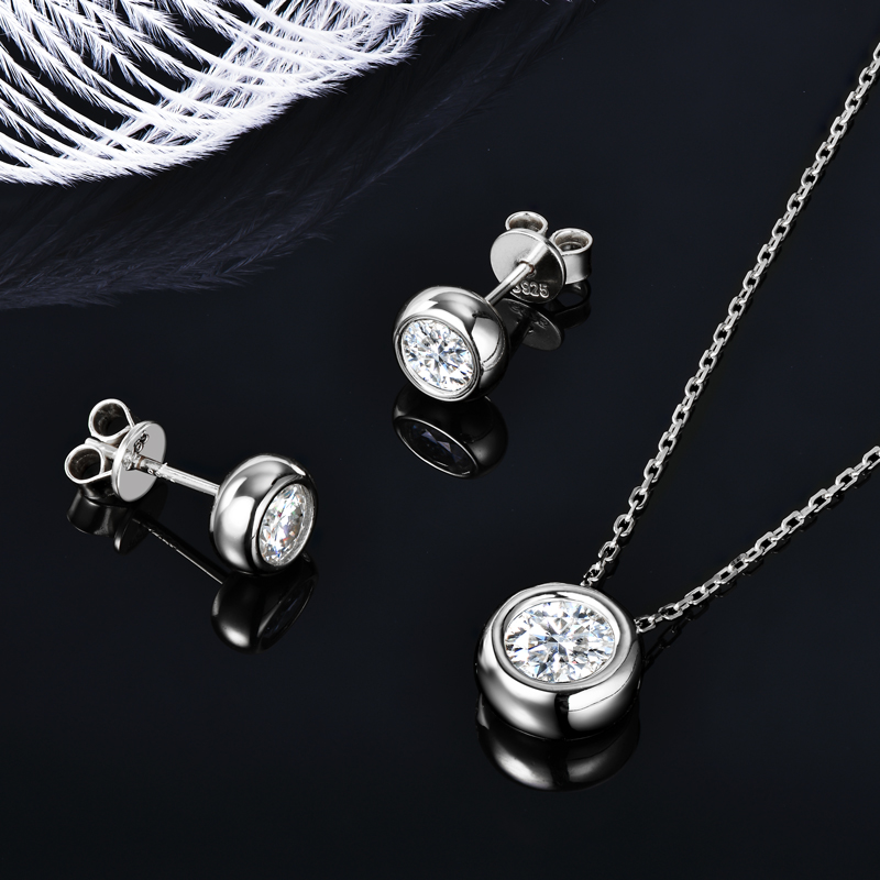 IOGOU 6.5mm 1ct Bezel Moissani - Bezels Set Pendant incelemesi ve fiyatı