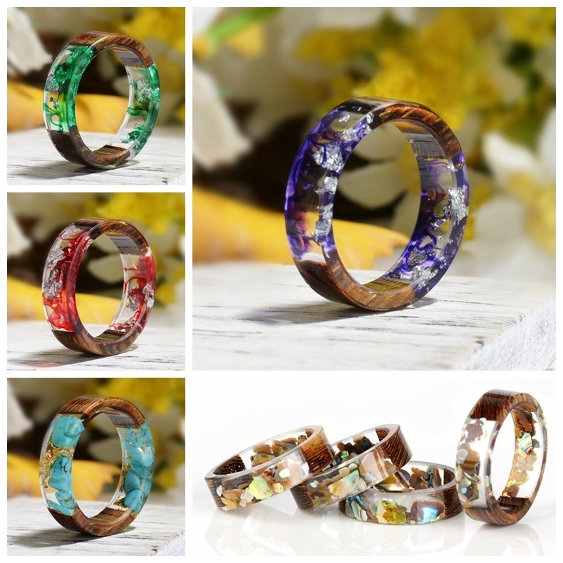 Creative Wooden Resin Ring for - Dried Flower Bulk incelemesi ve fiyatı