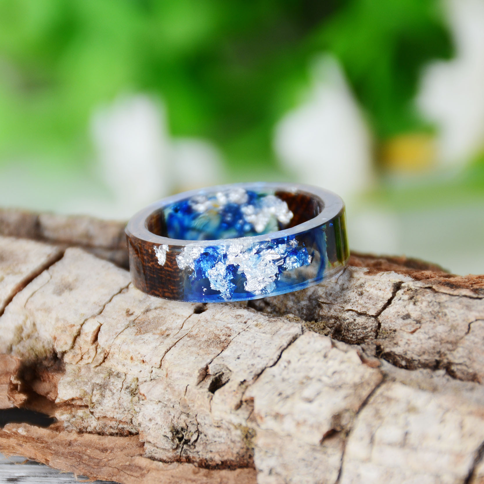 Creative Wooden Resin Ring for - Dried Flower Bulk incelemesi ve fiyatı