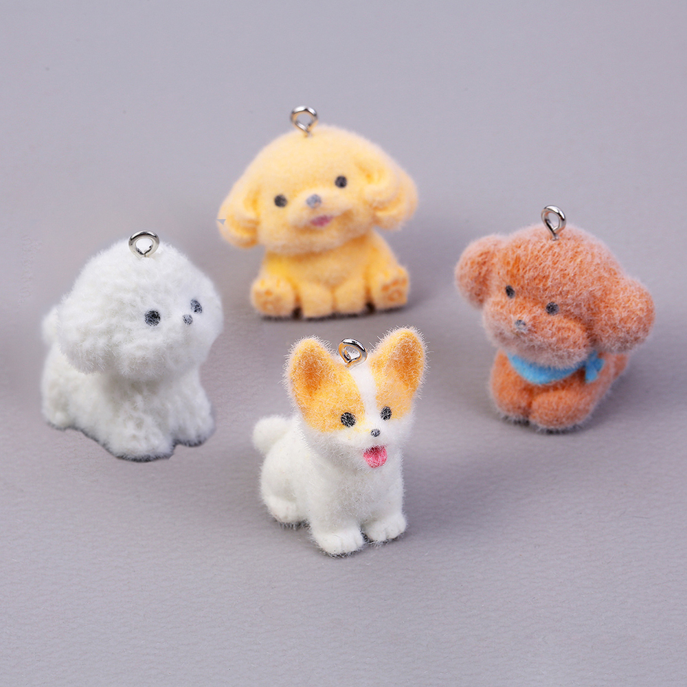 10pcs Flocking Puppy Dog Resin - Resin Craft Projects incelemesi ve fiyatı