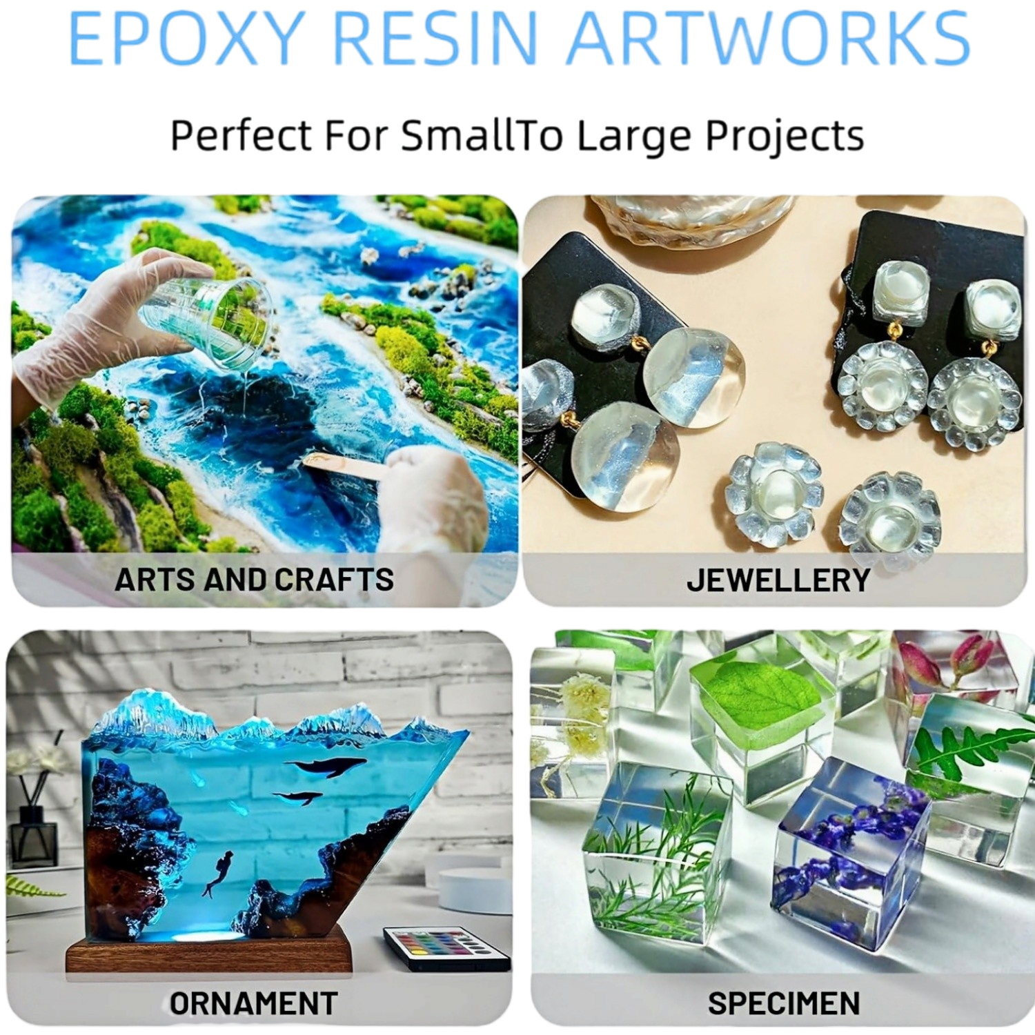 16.9oz Clear Epoxy Resin Kit C - Resin Jewelry Kit incelemesi ve fiyatı