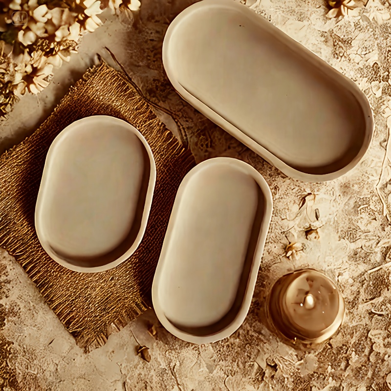 Oval silicone mold for concret - Serving Tray Mold incelemesi ve fiyatı