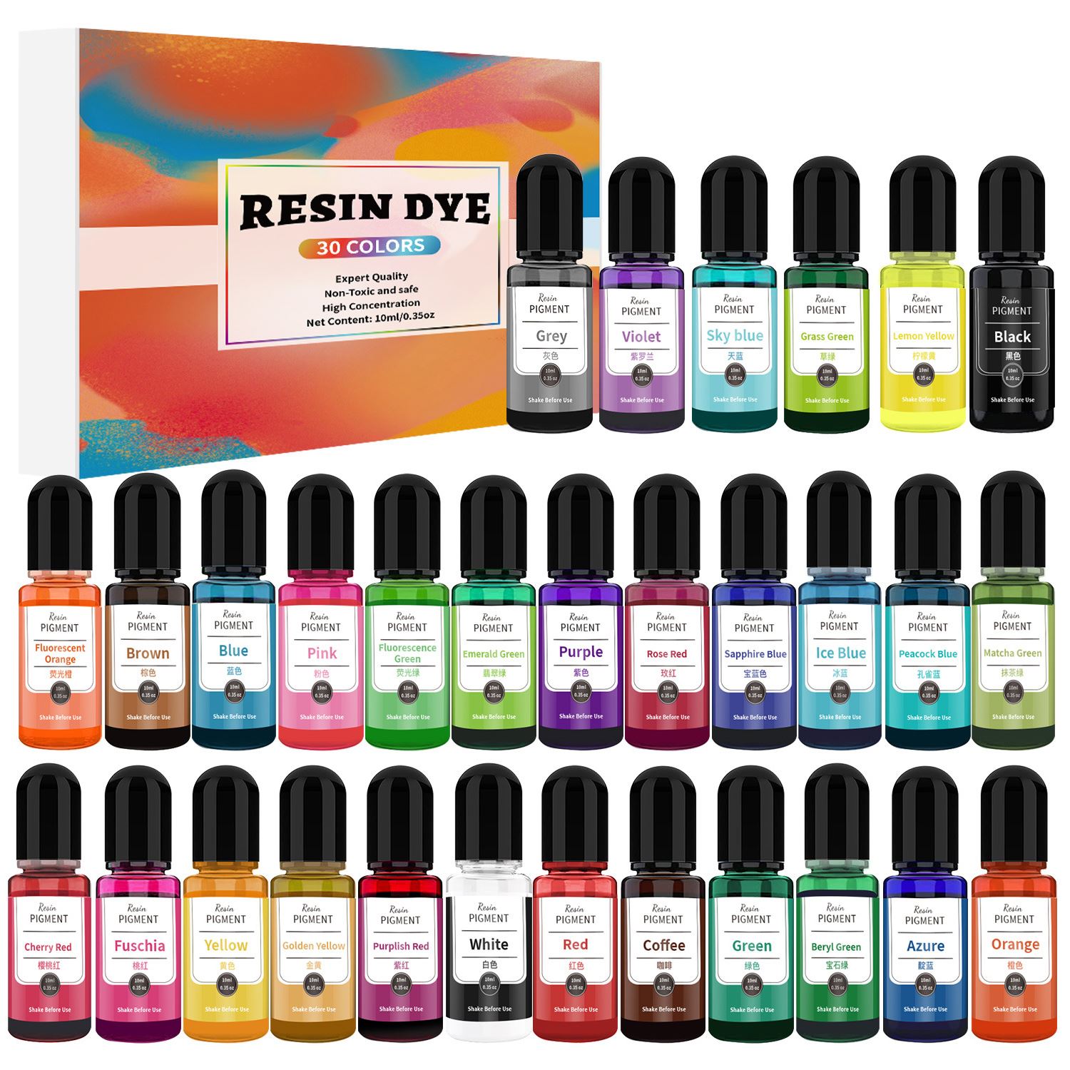 24/30 Colors Set 10ml Epoxy Re - Resin Dye Alcohol incelemesi ve fiyatı