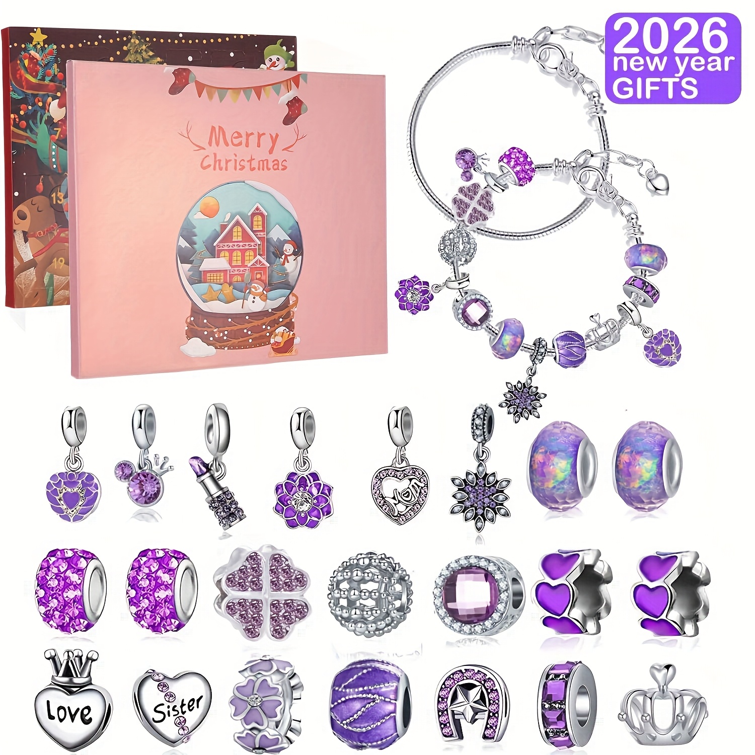 Christmas purple beads DIY jew - Resin Jewelry Kit incelemesi ve fiyatı