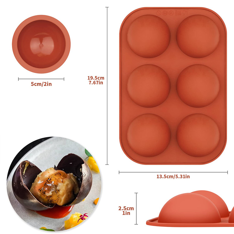 6 Cavities Semicircle Silicone - Coaster Mold Round incelemesi ve fiyatı