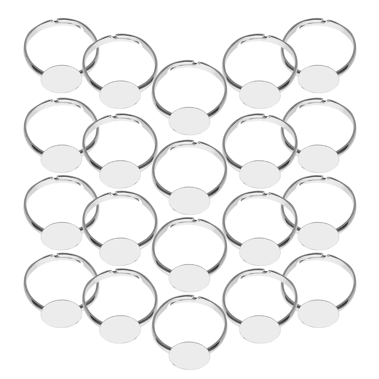 20Pcs Adjustable Blank Ring Fi - Crafting Resin incelemesi ve fiyatı