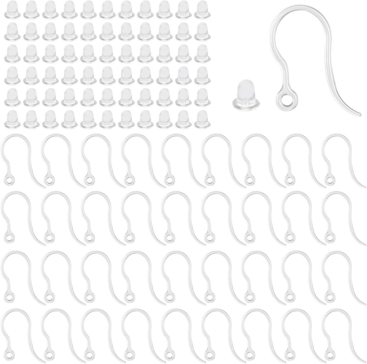 40pcs Clear Plastic Earring Ho - Resin Craft Projects incelemesi ve fiyatı