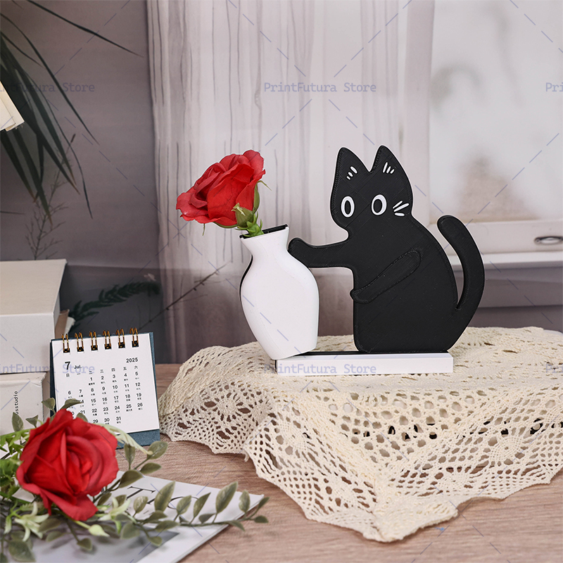 3D Printed Naughty Kitten Vase - Dried Flower Bulk incelemesi ve fiyatı