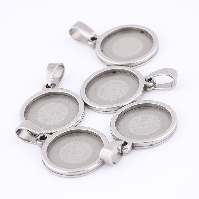 10pcs 15mm Round Cabochon Base - Bezels Set Pendant incelemesi ve fiyatı