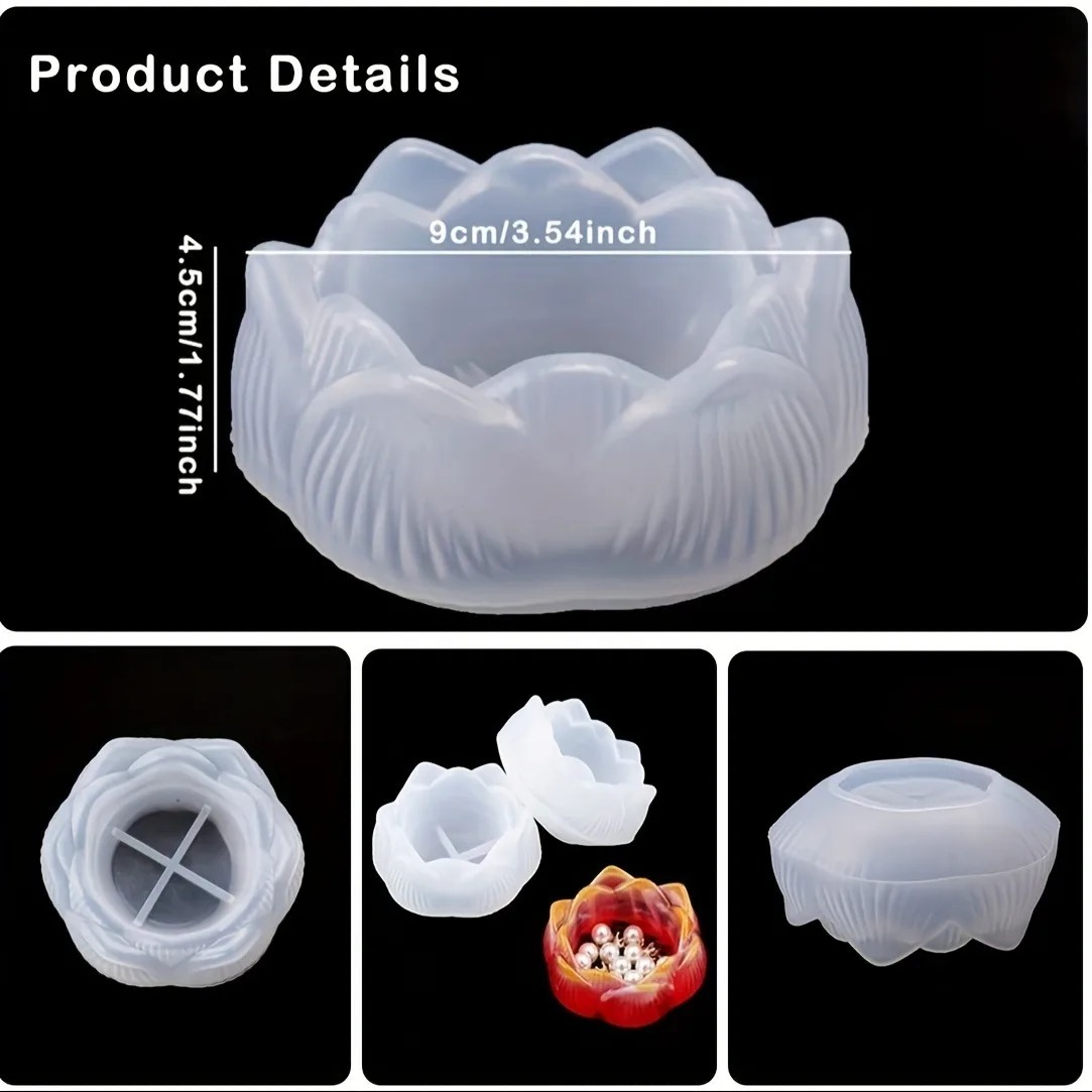1pc DIY Lotus Flower Silicone  - Flower Preservation Resin incelemesi ve fiyatı