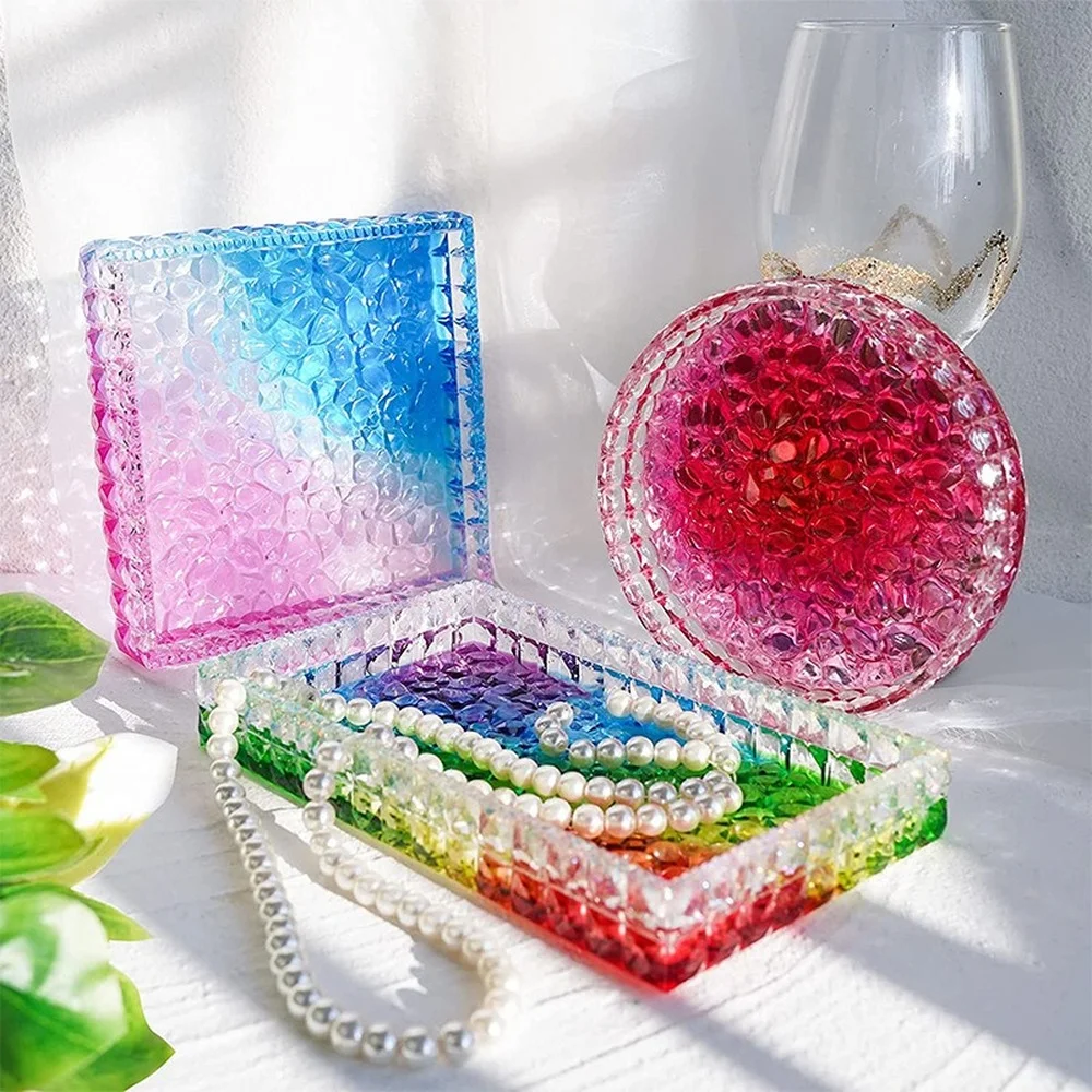 Ashtray Glass Crystal Texture  - Coaster Mold Round incelemesi ve fiyatı