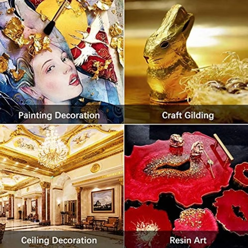 100pcs Imitation Gold Sliver C - Gold Foil Flakes incelemesi ve fiyatı