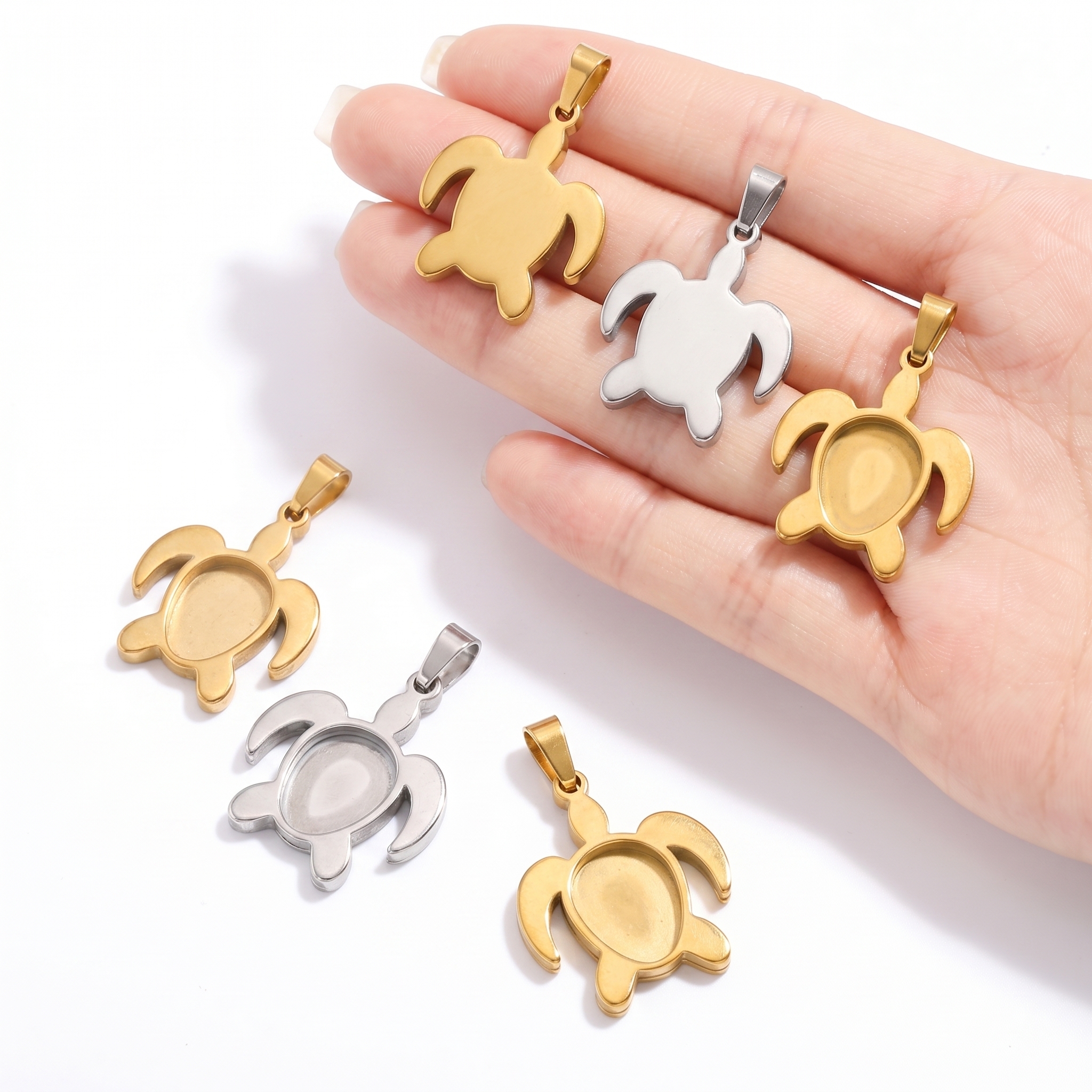 5pcs Stainless Steel Turtle Pe - Resin Craft Projects incelemesi ve fiyatı