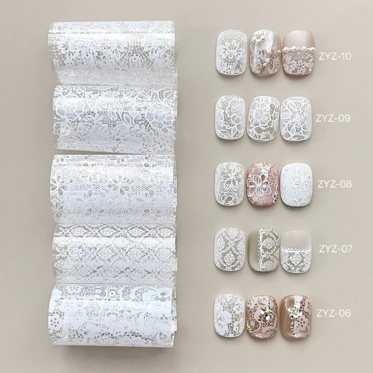 10 Rolls Red Lace Nail Foils f - Gold Foil Flakes incelemesi ve fiyatı