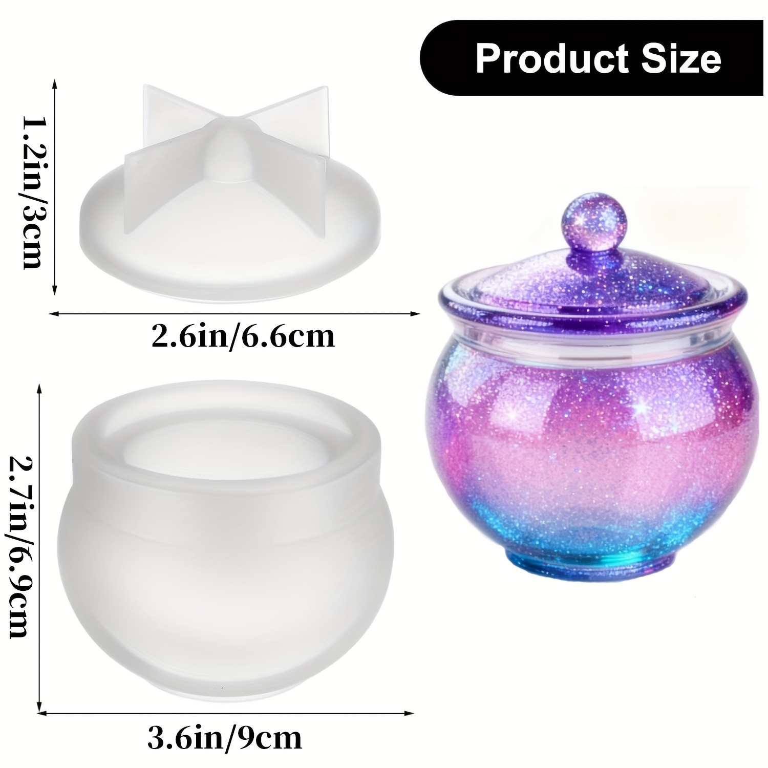 1 set of round resin can molds - Resin Jewelry Kit incelemesi ve fiyatı